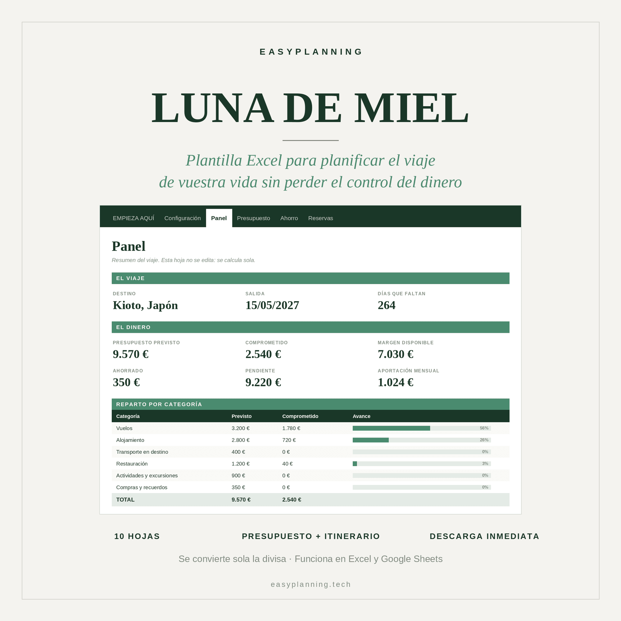 Plantilla Luna de Miel
